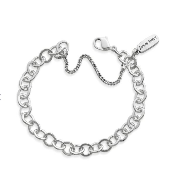 JAMES AVERY Forged Linked Charm Bracelet + 2 Charms - Picture 1 of 7